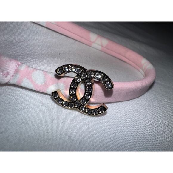 Chanel 25M Coco Beach Pink CC Logo One Piece Swim Swimsuit Runway Bathingsuit 40 - Picture 7 of 16